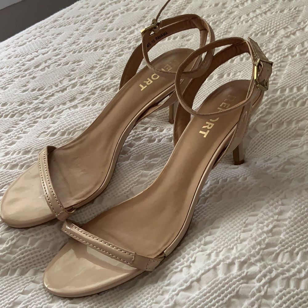 Strappy Nude Short Heels